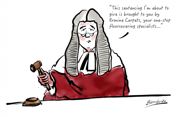 Cartoon about Judges need sponsorship