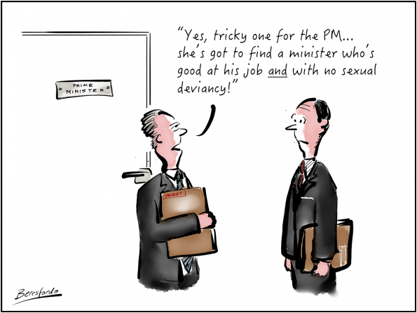 Cartoon about the PM choosing a new minister