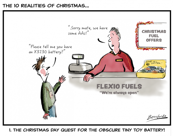 The 10 Realities of Christmas - number 1, looking for a stupid toy v=battery on Christmas Day