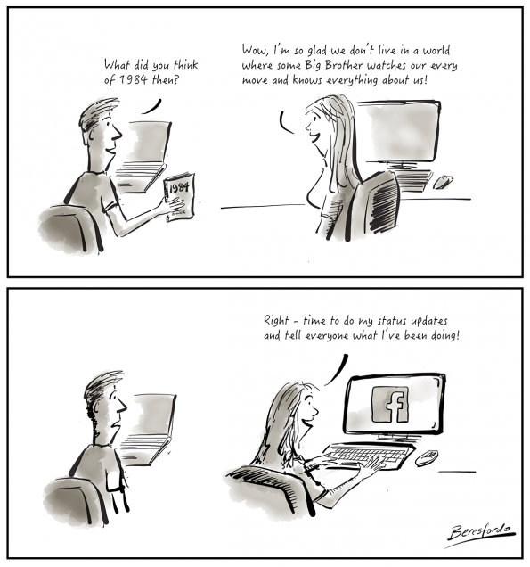 A cartoon about privacy on Facebook
